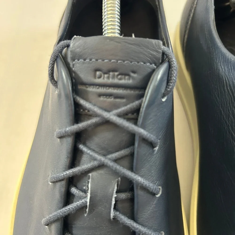 ECCO Soft 8 DriTan Sneakers Men 12 Navy Leather Comfort Casual Shoes 45099401038
